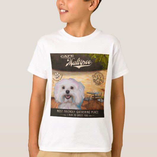 Cafe Maltipoo T-shirt (Voorkant)