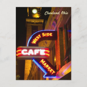 Cafe Market Neon Briefkaart (Cleveland)