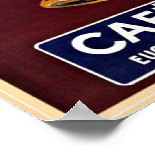 Cafe Martin  Paris Frankrijk Adverteren Poster (Hoek)