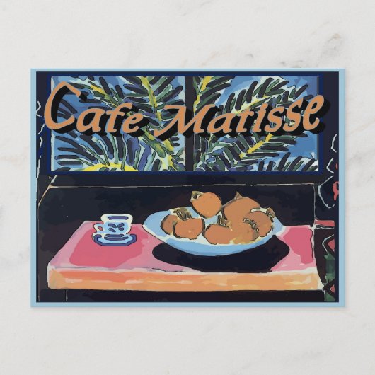 Cafe Matisse, Sinaasappels Poster Briefkaart (Voorkant)