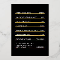 Café Menu Fun Unieke Datum Bewaren Goud