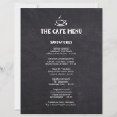 Cafe Menu QR code bestellen zwart papier inserts (Voorkant)