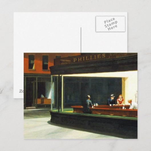  café met filmsterren briefkaart (Voorkant / Achterkant)