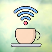 Café met gratis WIFI internetwachtwoord Raamsticker (Vel 3)