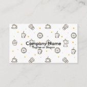 Café met koffie en cupcakes visitekaartje (Achterkant)