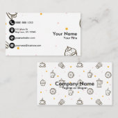 Café met koffie en cupcakes visitekaartje (Voorkant / Achterkant)