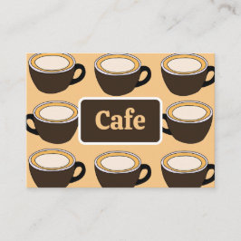 Cafe met koffiekopjes patroon visitekaartje