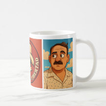 Café met Luis Muñoz Marín. Caricatuur