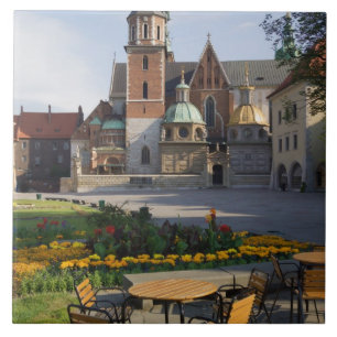 Cafe met uitzicht op Wawelkathedraal, Wawel Hill, Tegeltje
