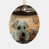 Cafe Mini Schnauzer Keramisch Ornament (Rechts)