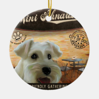 Cafe Mini Schnauzer Keramisch Ornament