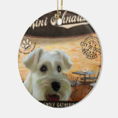 Cafe Mini Schnauzer Keramisch Ornament (Links)