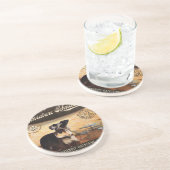 Cafe Miniature Schnauzer Zandsteen Onderzetter (Zijkant)