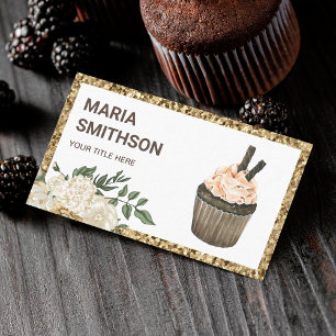 Cafe Mocha Chocolade Cupcake Gebak Bakkerij Visitekaartje