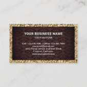 Cafe Mocha Chocolate Cake Slice Pastry Chef Bakery Visitekaartje (Achterkant)