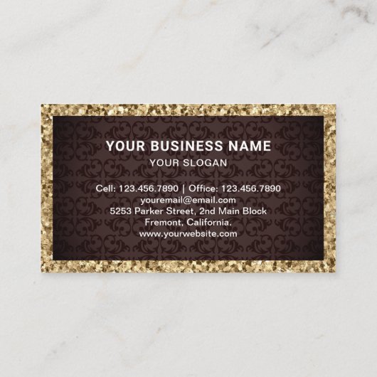 Cafe Mocha Chocolate Cupcake Pastry Chef Bakery Visitekaartje (Achterkant)