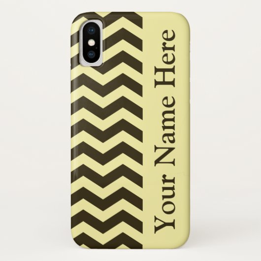 Café Mocha Cream Neutrale Chevrons Case-Mate iPhone Case (Achterkant)