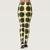 Café Mocha Cream Neutrale Stippen Leggings (Achterkant)