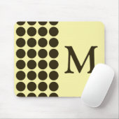 Café Mocha Cream Neutrale Stippen met monogram Muismat (Met muis)