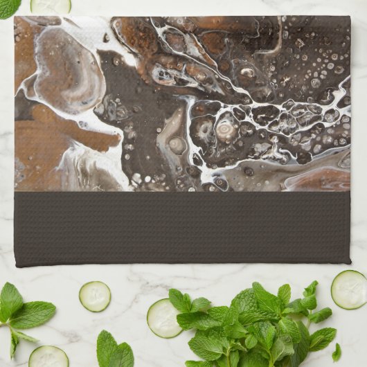 " café mocha mermaid with whip " theedoek (Gevouwen)