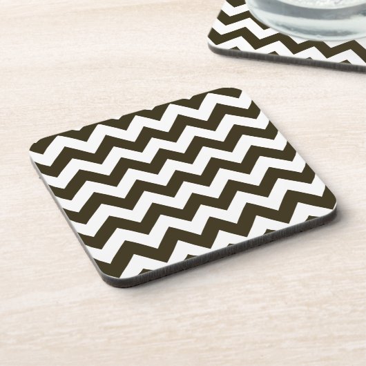 Café Mocha Neutral Chevron Onderzetter (Linkerzijde)