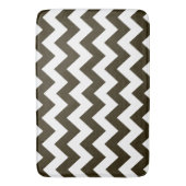 Café Mocha Neutral Chevrons Badmat (Voorkant Verticaal)