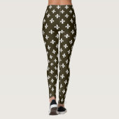 Café Mocha Neutral Fleur de Lys Leggings (Achterkant)
