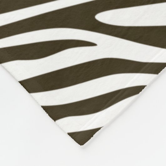 Café Mocha Neutral Zebra Fleece Deken (Hoek)