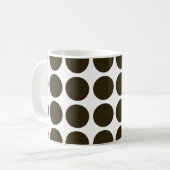 Café Mocha Neutrale Stippen Koffiemok (Voorkant links)