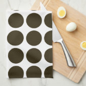 Café Mocha Neutrale Stippen Theedoek (Quarter Fold)