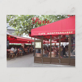 Cafe Montparnasse Paris, Frankrijk, Briefkaart rei