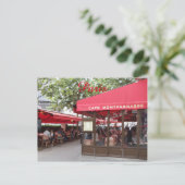 Cafe Montparnasse Paris, Frankrijk, Briefkaart rei (Staand voorkant)