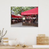 Cafe Montparnasse Paris, reisfoto Poster (Keuken)