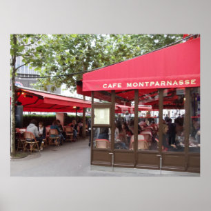 Cafe Montparnasse Paris, reisfoto Poster