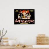 Cafe National Cafe Drink and Art Poster (Keuken)