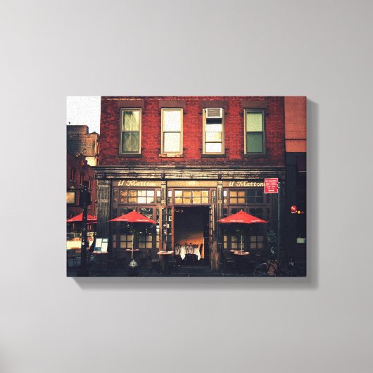 Café - New York Canvas Afdruk (Voorkant)