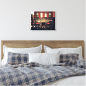 Café - New York Canvas Afdruk (Insitu (Slaapkamer))