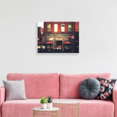 Café - New York Canvas Afdruk (Insitu (Woonkamer))