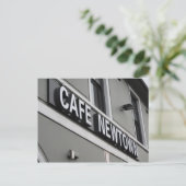 Cafe Newtown Sign Briefkaart (Staand voorkant)