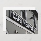 Cafe Newtown Sign Briefkaart (Voorkant / Achterkant)
