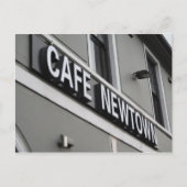 Cafe Newtown Sign Briefkaart (Voorkant)