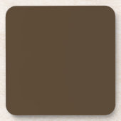 Café noir (effen kleur) bier onderzetter (Voorkant)