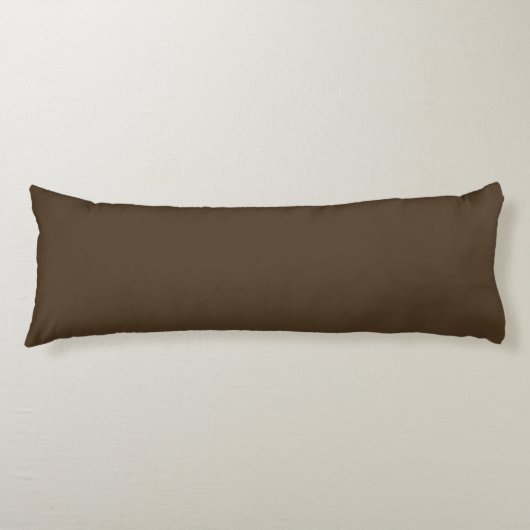 Café noir (effen kleur)  lichaamskussen (Voorkant)