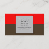 Cafe Noir Red Grey Horizontale Visitekaartje (Achterkant)