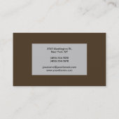 Cafe Noir Silver Grey Kleuren Trendy Visitekaartje (Achterkant)