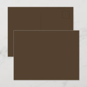 Café Noir Solid Color Briefkaart (Voorkant / Achterkant)