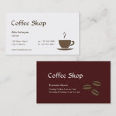 Cafe of Coffee Shop Visitekaartje (Voorkant / Achterkant)