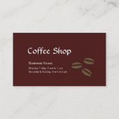 Cafe of Coffee Shop Visitekaartje (Achterkant)