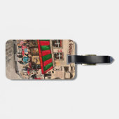 "Cafe on Rue Norvins, Montmartre" Parijs Bagagelabel (Achterkant horizontaal)