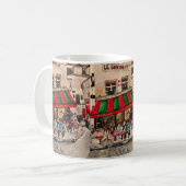 "Cafe on Rue Norvins, Montmartre" Parijs Koffiemok (Voorkant links)